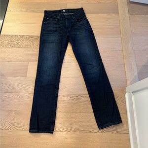 7 For All Mankind Men's Deep Indigo Jeans - The Straight